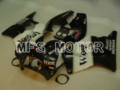 HONDA CBR 250RR MC22 1990-1998 Injection ABS Fairing - West - Black White - MFS4569 - Fairings Kit