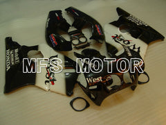 HONDA CBR 250RR MC22 1990-1998 Injection ABS Fairing - West - Black White - MFS4569 - Fairings Kit