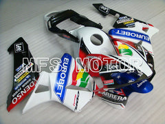 Honda CBR600RR 2003-2004 Injection ABS Fairing - Eurobet - White Black Blue - MFS2065 - Fairings Kit