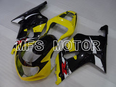 Suzuki GSXR750 2000-2003 Injection ABS Fairing - Factory Style - Black Yellow - MFS7008 - Fairings Kit