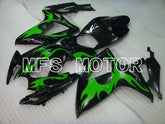 Suzuki GSXR600 GSXR750 2006-2007 Injection ABS Fairing - Factory Style - Black Green - MFS2337 - Fairings Kit