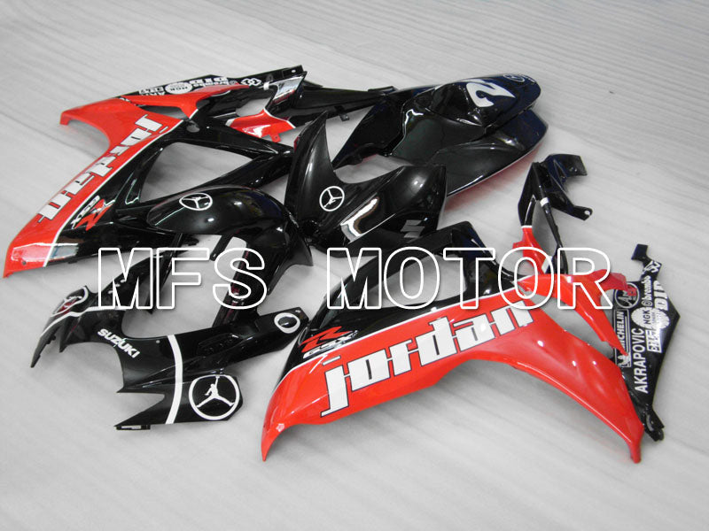 Suzuki GSXR600 GSXR750 2006-2007 Injection ABS Fairing - Jordan - Black Red - MFS2342 - Fairings Kit