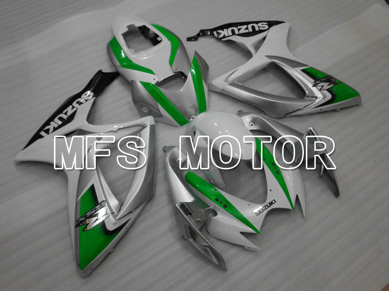 Suzuki GSXR600 GSXR750 2006-2007 Injection ABS Fairing - Factory Style - White Green Silver - MFS2352 - Fairings Kit