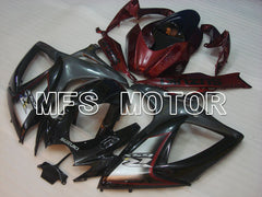 Suzuki GSXR600 GSXR750 2006-2007 Injection ABS Fairing - Factory Style - Black Red wine color - MFS2360 - Fairings Kit