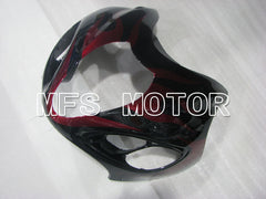 Suzuki GSXR1300 Hayabusa 1999-2007 Injection ABS Fairing - Flame - Black Red - MFS2807 - Fairings Kit