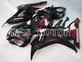 Honda CBR1000RR 2006-2007 Injection ABS Fairing - Flame - Black Red - MFS2881 - Fairings Kit