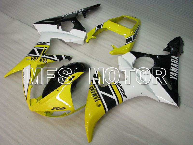 Yamaha YZF-R6 2003-2004 Injection ABS Fairing - Factory Style - Yellow White - MFS3499 - Fairings Kit