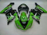Kawasaki NINJA ZX6R 2005-2006 Injection ABS Fairing - Monster - Black Green - MFS3780 - Fairings Kit
