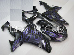 Kawasaki NINJA ZX10R 2006-2007 Injection ABS Fairing - Flame - Black Purple - MFS4027 - Fairings Kit