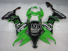 Kawasaki NINJA ZX10R 2008-2010 Injection ABS Fairing - Monster - Black Green - MFS4045 - Fairings Kit