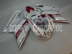 Ducati 848 / 1098 / 1198 2007-2011 Injection ABS Fairing - Factory Style - Red wine color White - MFS4148 - Fairings Kit