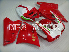 Ducati 748 / 998 / 996 1994-2002 Injection ABS Fairing - Factory Style - Red White - MFS4595 - Fairings Kit