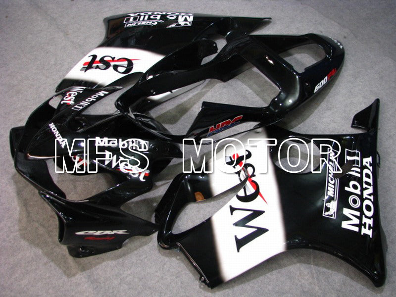 Honda CBR600 F4i 2001-2003 Injection ABS Fairing - West - Black White - MFS4751 - Fairings Kit