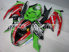 Kawasaki NINJA ZX6R 2009-2012 Injection ABS Fairing - Motocard - Red Green - MFS5829 - Fairings Kit