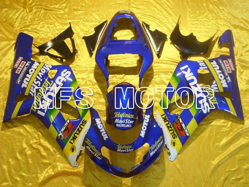 Suzuki GSXR600 2001-2003 Injection ABS Fairing - Movistar - Yellow Blue - MFS4570 - Fairings Kit