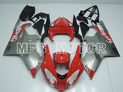 Aprilia RSV 1000 R 2004-2009 ABS Fairing - Factory Style - Red Silver - MFS4479 - Fairings Kit