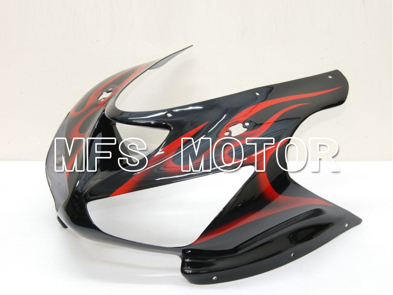 Kawasaki NINJA ZX6R 2005-2006 Injection ABS Fairing - Flame - Black Red - MFS6440 - Fairings Kit
