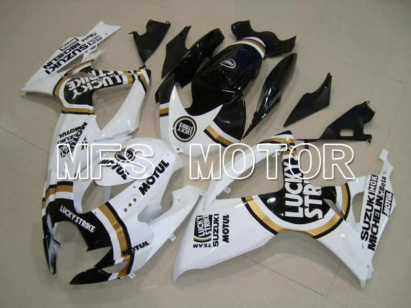 Suzuki GSXR600 GSXR750 2006-2007 Injection ABS Fairing - Lucky Strike - Black White - MFS4940 - Fairings Kit
