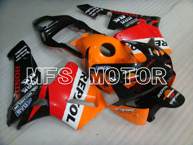 Honda CBR600RR 2003-2004 Injection ABS Fairing - Repsol - Orange Red Black - MFS2079 - Fairings Kit