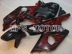 Suzuki GSXR600 2001-2003 Injection ABS Fairing - Flame - Black - MFS2088 - Fairings Kit