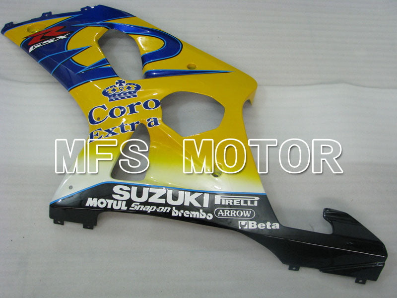 Suzuki GSXR600 2001-2003 Injection ABS Fairing - Factory Style - Black Yellow Blue - MFS2131 - Fairings Kit