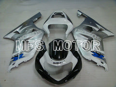Suzuki GSXR750 2000-2003 Injection ABS Fairing - Factory Style - Black White Silver - MFS6989 - Fairings Kit