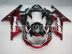 Suzuki GSXR600 2001-2003 Injection ABS Fairing - Jordan - Black Red - MFS2186 - Fairings Kit
