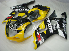 Suzuki GSXR600 2001-2003 Injection ABS Fairing - Factory Style - Black Yellow - MFS2188 - Fairings Kit