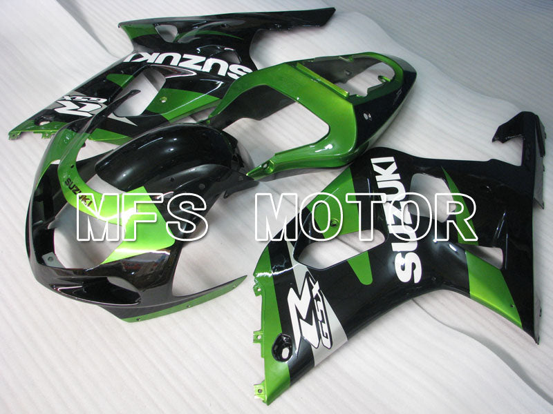 Suzuki GSXR600 2001-2003 Injection ABS Fairing - Factory Style - Black Green - MFS2191 - Fairings Kit
