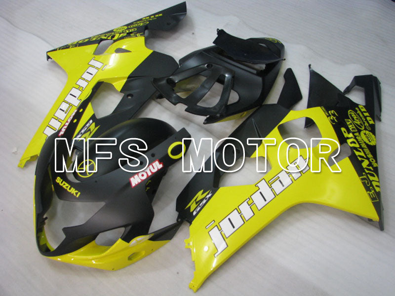 Suzuki GSXR600 GSXR750 2004-2005 Injection ABS Fairing - Jordan - Black Yellow - MFS2242 - Fairings Kit