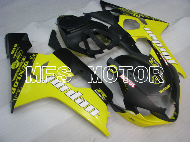 Suzuki GSXR600 GSXR750 2004-2005 Injection ABS Fairing - Jordan - Black Yellow - MFS2242 - Fairings Kit