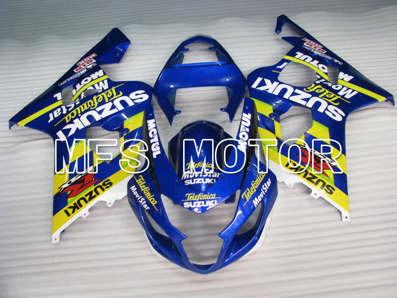 Suzuki GSXR600 GSXR750 2004-2005 Injection ABS Fairing - Movistar - Blue Yellow - MFS2248 - Fairings Kit