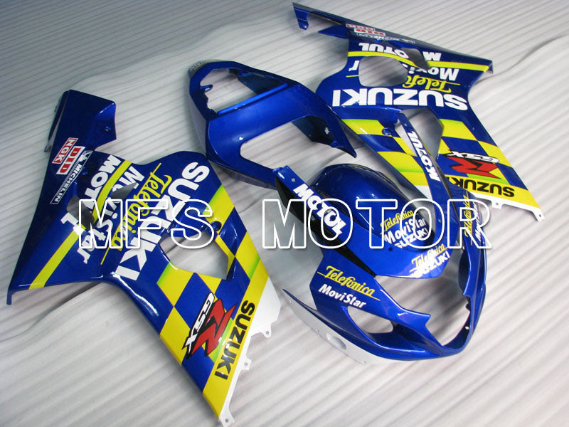 Suzuki GSXR600 GSXR750 2004-2005 Injection ABS Fairing - Movistar - Blue Yellow - MFS2248 - Fairings Kit