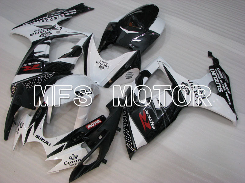 Suzuki GSXR600 GSXR750 2006-2007 Injection ABS Fairing - Corona - Black White - MFS2320 - Fairings Kit