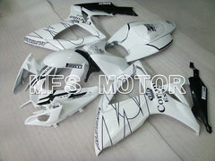 Suzuki GSXR600 GSXR750 2006-2007 Injection ABS Fairing - Corona - Black White - MFS2325 - Fairings Kit