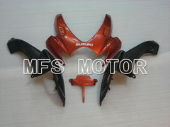 Suzuki GSXR600 GSXR750 2006-2007 Injection ABS Fairing - Flame - Black Orange - MFS2335 - Fairings Kit