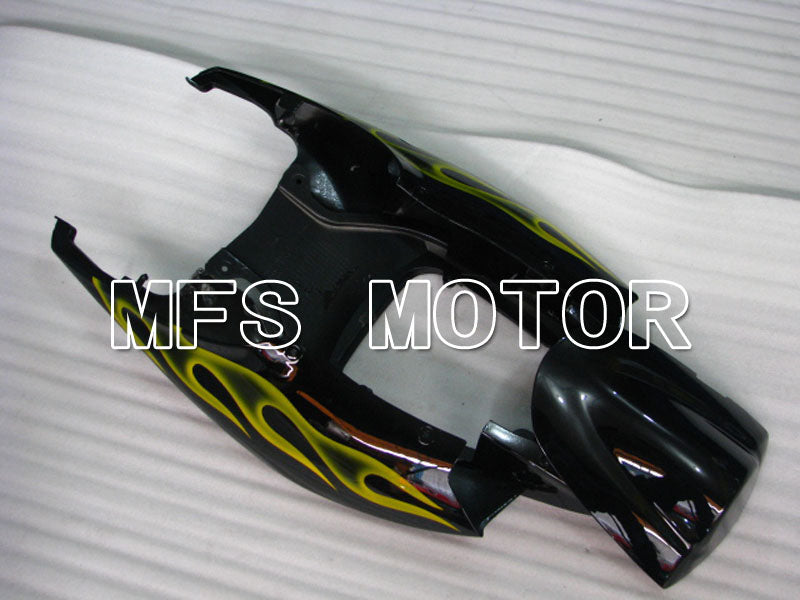 Suzuki GSXR600 GSXR750 2006-2007 Injection ABS Fairing - Flame - Black Yellow - MFS2341 - Fairings Kit