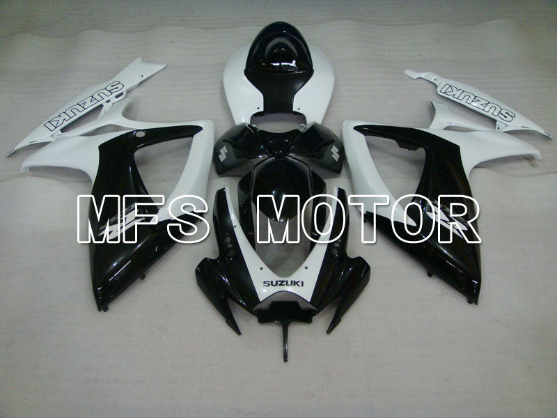 Suzuki GSXR600 GSXR750 2006-2007 Injection ABS Fairing - Factory Style - Black White - MFS2358 - Fairings Kit