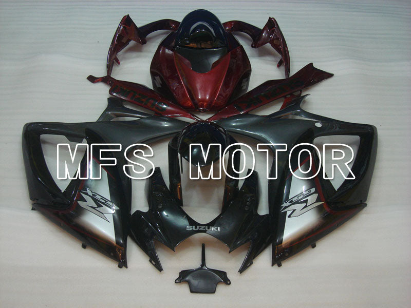 Suzuki GSXR600 GSXR750 2006-2007 Injection ABS Fairing - Factory Style - Black Red wine color - MFS2360 - Fairings Kit