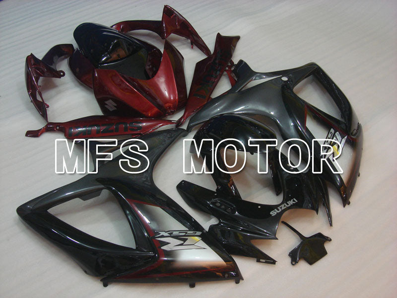 Suzuki GSXR600 GSXR750 2006-2007 Injection ABS Fairing - Factory Style - Black Red wine color - MFS2360 - Fairings Kit