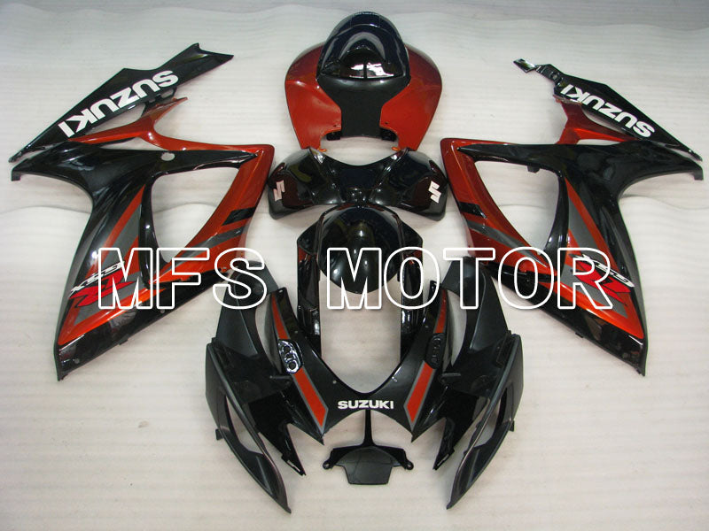 Suzuki GSXR600 GSXR750 2006-2007 Injection ABS Fairing - Factory Style - Black Red wine color - MFS2365 - Fairings Kit