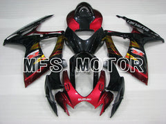 Suzuki GSXR600 GSXR750 2006-2007 Injection ABS Fairing - Factory Style - Black Red wine color - MFS2371 - Fairings Kit