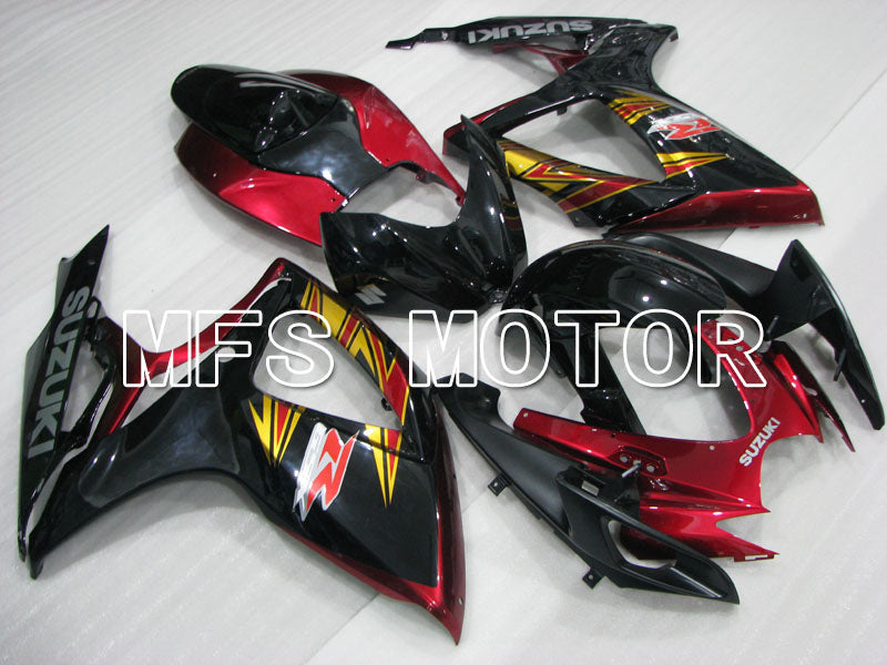 Suzuki GSXR600 GSXR750 2006-2007 Injection ABS Fairing - Factory Style - Black Red wine color - MFS2371 - Fairings Kit