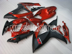 Suzuki GSXR600 GSXR750 2006-2007 Injection ABS Fairing - Factory Style - Black Red wine color - MFS2383 - Fairings Kit