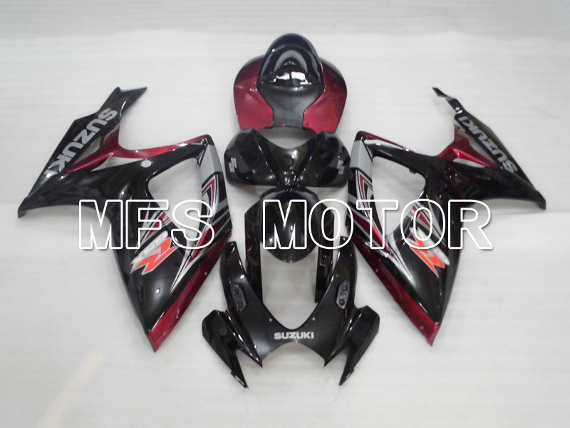 Suzuki GSXR600 GSXR750 2006-2007 Injection ABS Fairing - Factory Style - Black Red wine color - MFS2390 - Fairings Kit