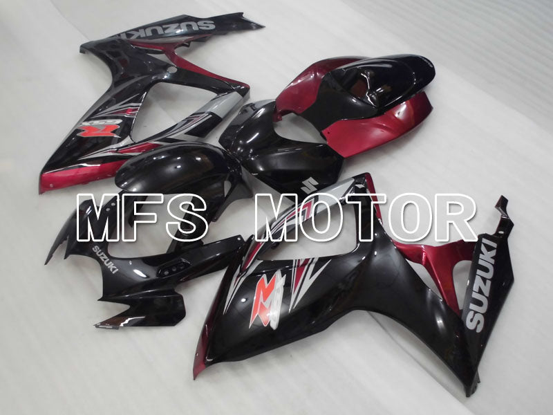 Suzuki GSXR600 GSXR750 2006-2007 Injection ABS Fairing - Factory Style - Black Red wine color - MFS2390 - Fairings Kit