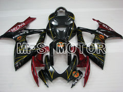 Suzuki GSXR600 GSXR750 2006-2007 Injection ABS Fairing - BACARDI - Black Red wine color - MFS2402 - Fairings Kit