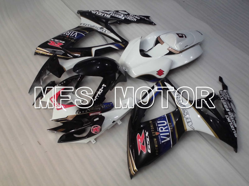Suzuki GSXR600 GSXR750 2006-2007 Injection ABS Fairing - VIRU - Black White - MFS2420 - Fairings Kit