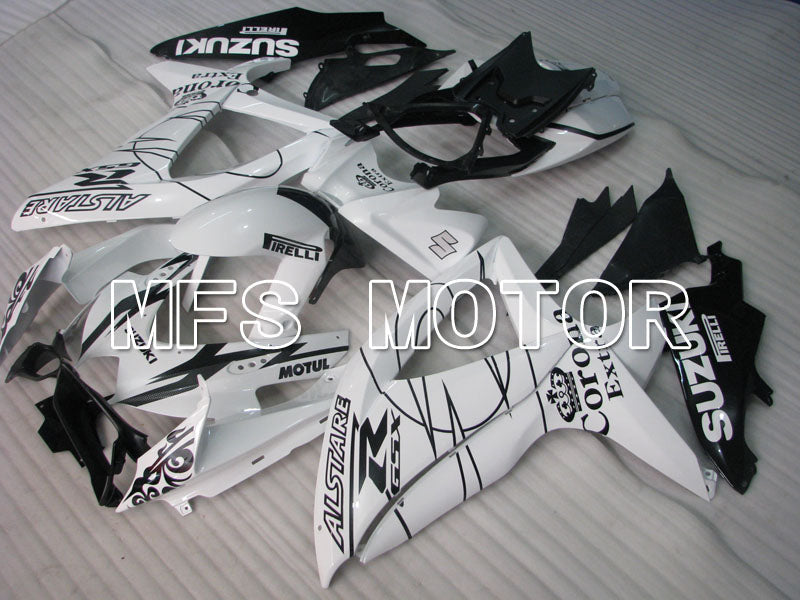 Suzuki GSXR600 GSXR750 2008-2010 Injection ABS Fairing - Corona - Black White - MFS2421 - Fairings Kit