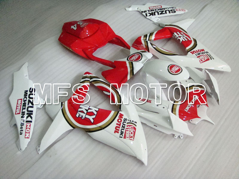 Suzuki GSXR600 GSXR750 2008-2010 Injection ABS Fairing - Lucky Strike - Red White - MFS2424 - Fairings Kit